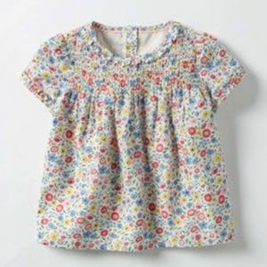 MINI BODEN "Folk Floral" Smock Top 7-8y